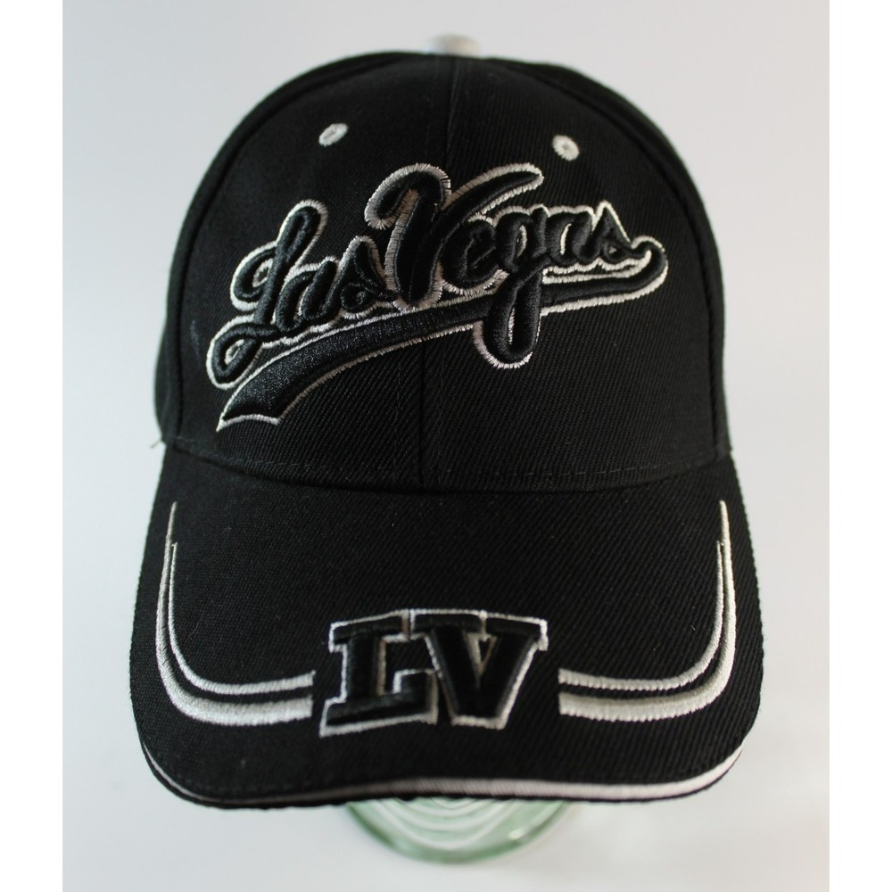 Las Vegas Embroidered Baseball Cap Hat Adjustable Snapback Black